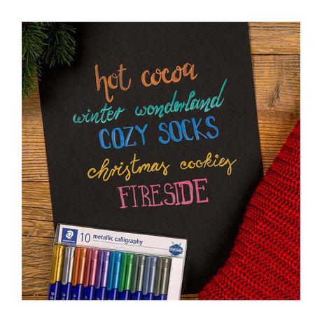 Staedtler metallic calligraphy pen set 10 kleuren
