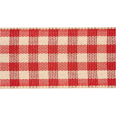 Creativ company https: www.cchobby.nl geruit-lint-b-20-mm-antiek-rood-wit-25-m-1-rol