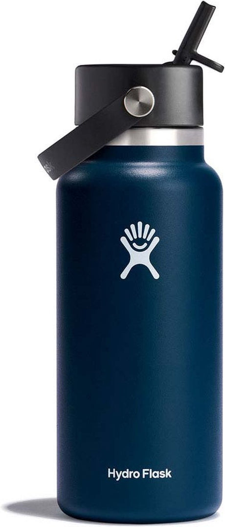 Hydro flask wide mouth flex straw cap drinkfles (946 ml) - indigo
