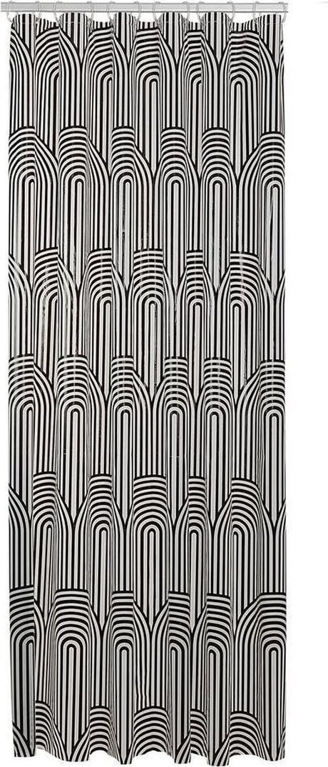 Sealskin brave douchegordijn 180x200 cm - peva - zwart wit (ringen apart verkrijgbaar)