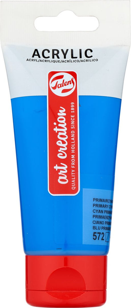 Talens art creation acrylverf tube van 75 ml, primaircyaan (572)