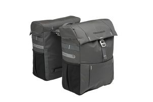 Nye Looxs Vigo Double - Double Bicycle Bag - Unisex - Sporty Design - Black Grey