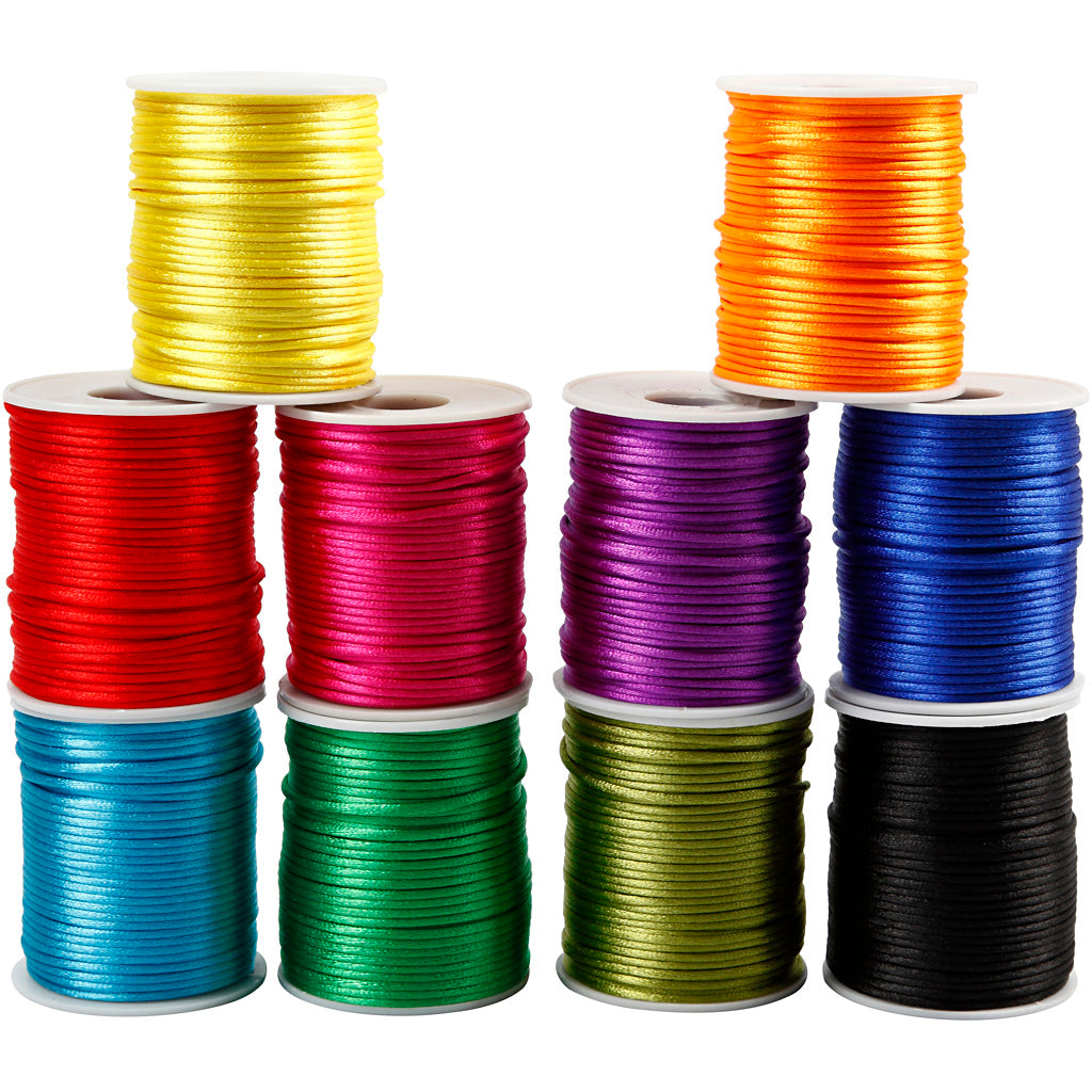 Creativ company http: www.cchobby.nl satijnkoord-dikte-2-mm-sterke-kleuren-10x50-m-1-doos