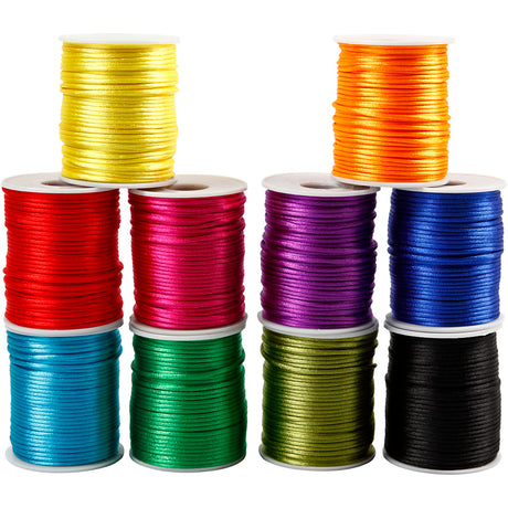 Creativ company http: www.cchobby.nl satijnkoord-dikte-2-mm-sterke-kleuren-10x50-m-1-doos
