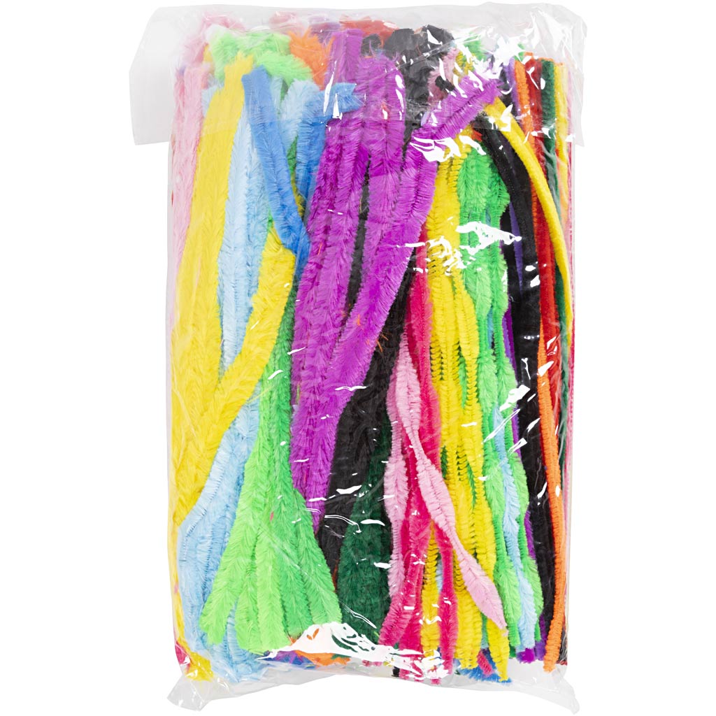 Creotime http: www.cchobby.nl chenille-l-30-cm-dikte-6-15-mm-diverse-kleuren-500-div-1-doos