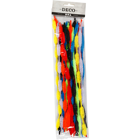 Creativ company http: www.cchobby.nl chenille-gegolfd-l-30-cm-dikte-5-12-mm-diverse-kleuren-28-div-1-doos