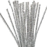 Creativ company https: www.cchobby.nl chenille-l-30-cm-dikte-6-mm-glitter-zilver-24-stuk-1-doos