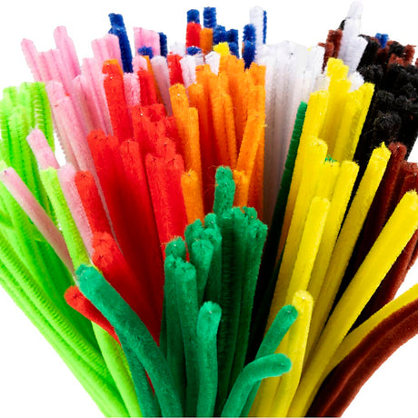Creativ company http: www.cchobby.nl chenille-l-30-cm-dikte-6-mm-diverse-kleuren-200-div-1-doos