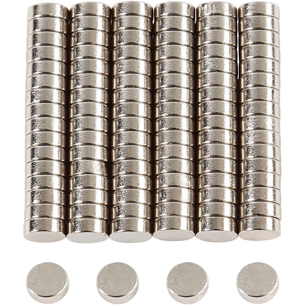 Creativ company http: www.cchobby.nl krachtige-magneten-ndfeb-d-5-mm-dikte-2-mm-100-stuk-1-doos