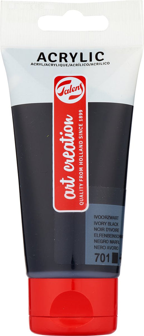 Talens art creation acrylverf tube 75ml ivoorzwart 701