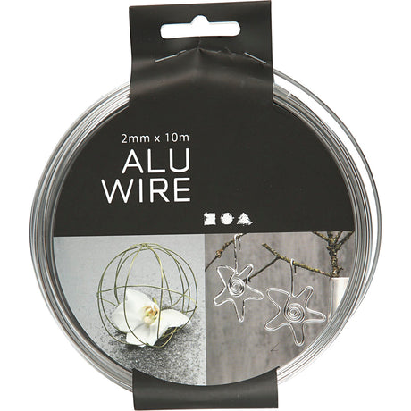 Creativ company alu draad 2 mm zilver 10 m