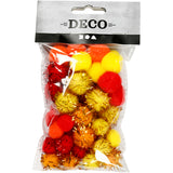 Creativ company https: www.cchobby.nl pompons-d-15-20-mm-oranje-rood-geel-48-stuk-1-doos