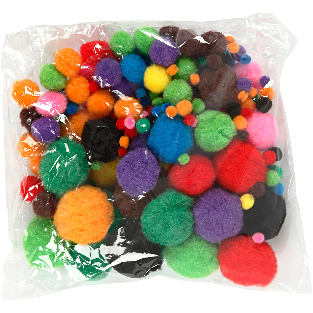 Creativ company http: www.cchobby.nl pompons-d-5-40-mm-ca-150-stuk-diverse-kleuren-42-gr-1-doos