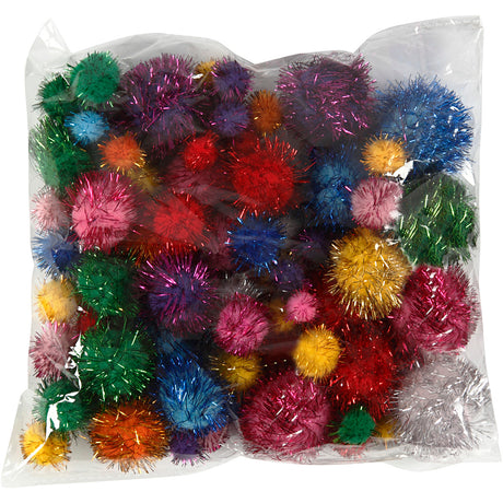 Creativ company http: www.cchobby.nl pompons-d-15-40-mm-glitter-ca-90-stuk-sterke-kleuren-62-gr-1-doos