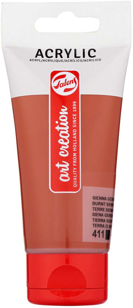 Talens art creation acrylverf tube van 75 ml, sienna gebrand (411)