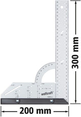 Wolfcraft - winkelhaak - metaal - 300mm - blokhaak - schrijfhaak - 5205000