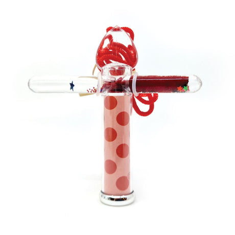 Mini liquid caleidoscope 'rode stippen' | 6 stuks