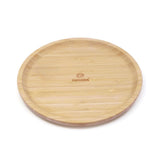 Svoora houten schaal voor tollen. 25x25