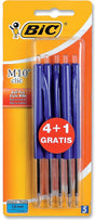 Bic balpen m10 blauw bls 4+1