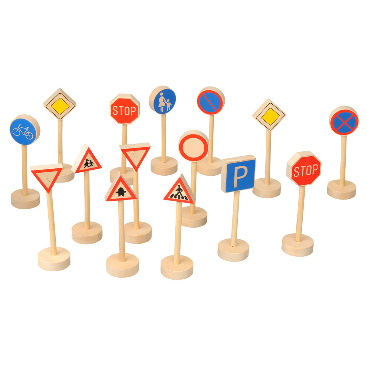 Goki wooden traffic sign set, 15dlg.