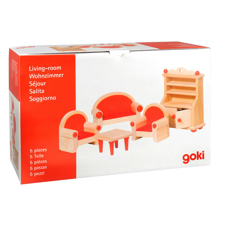 Goki Dollhouse Furniture Obývací pokoj, 5DLG.