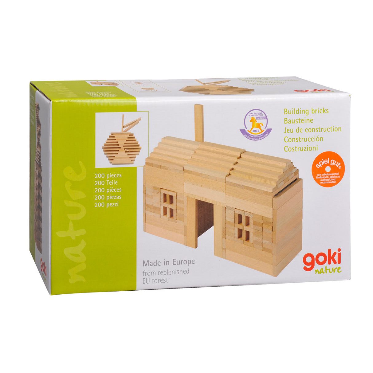 Goki Wooden Building Boards, 200dlg.