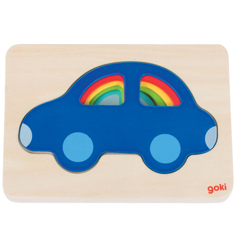 Goki lagenpuzzel auto, 5 lagen