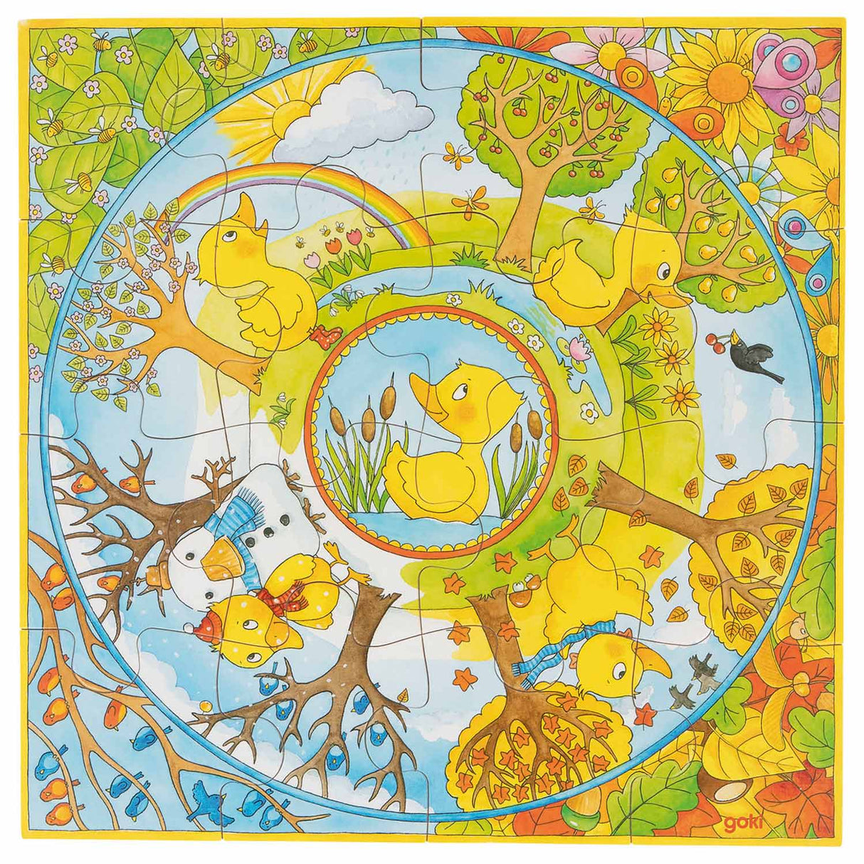 Goki Wooden Seasons Puzzle XL, 16.