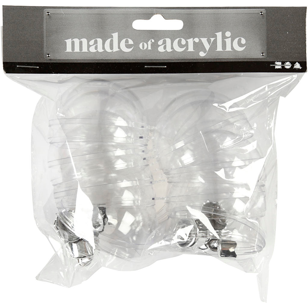 Creativ company deco ballen transparant 6cm, 8st.