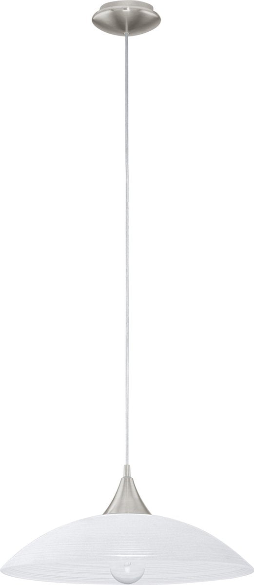 Eglo lazolo - hanglamp - 1 lichts - ø420mm. - nikkel-mat - wit gelakt