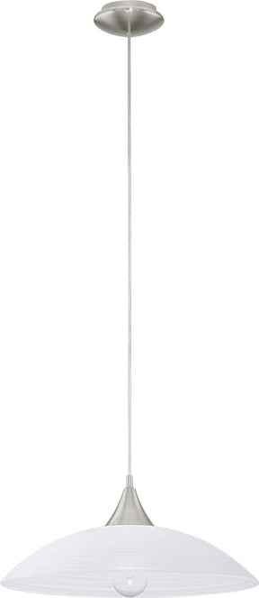 Eglo lazolo - hanglamp - 1 lichts - ø420mm. - nikkel-mat - wit gelakt