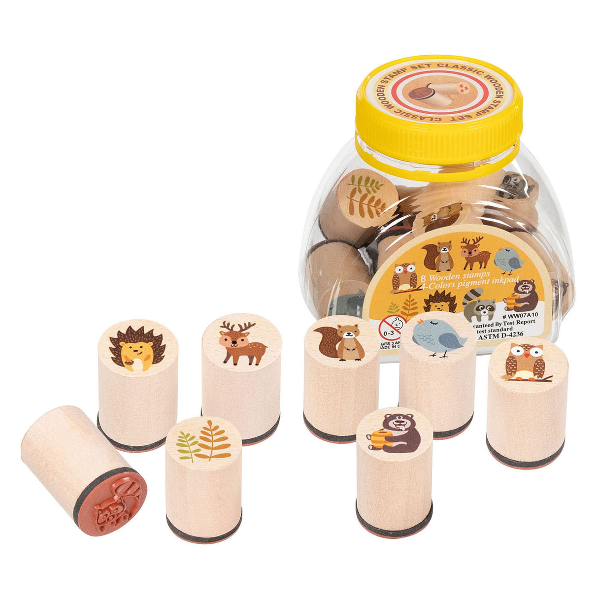 GOKI WOODEN TIMP Set Forest Animaux, 9dlg.