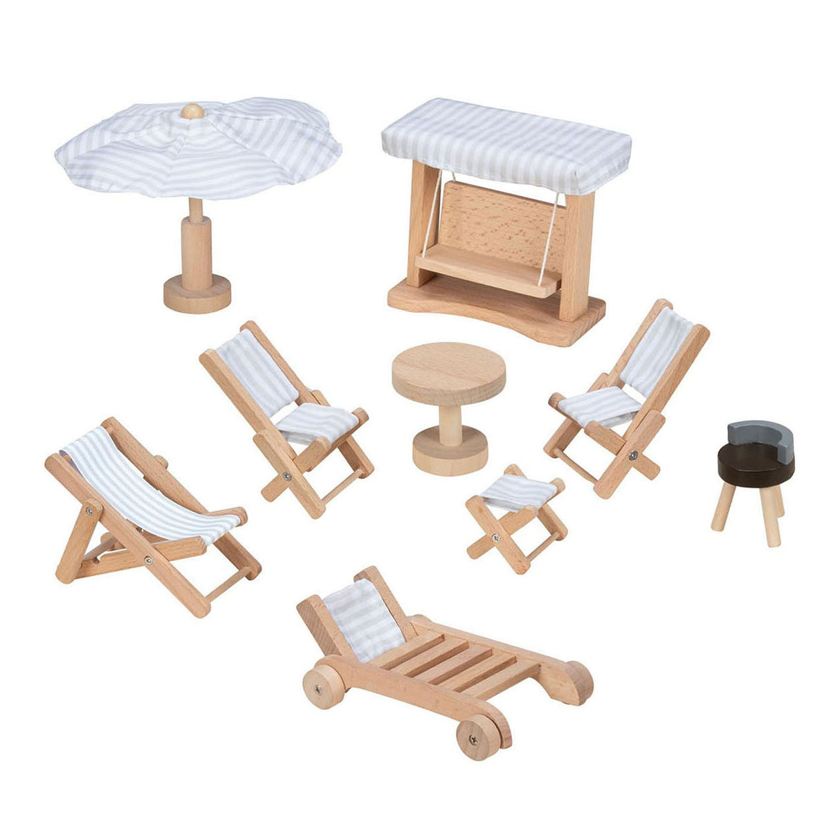 Goki Wooden Puppet Furniture Garden Furniture, 9dlg.