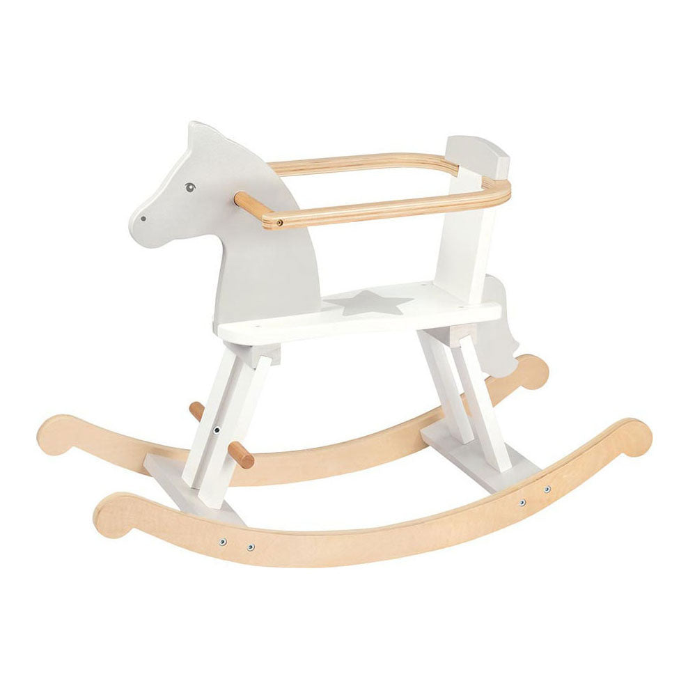 Goki wooden rocking horse white