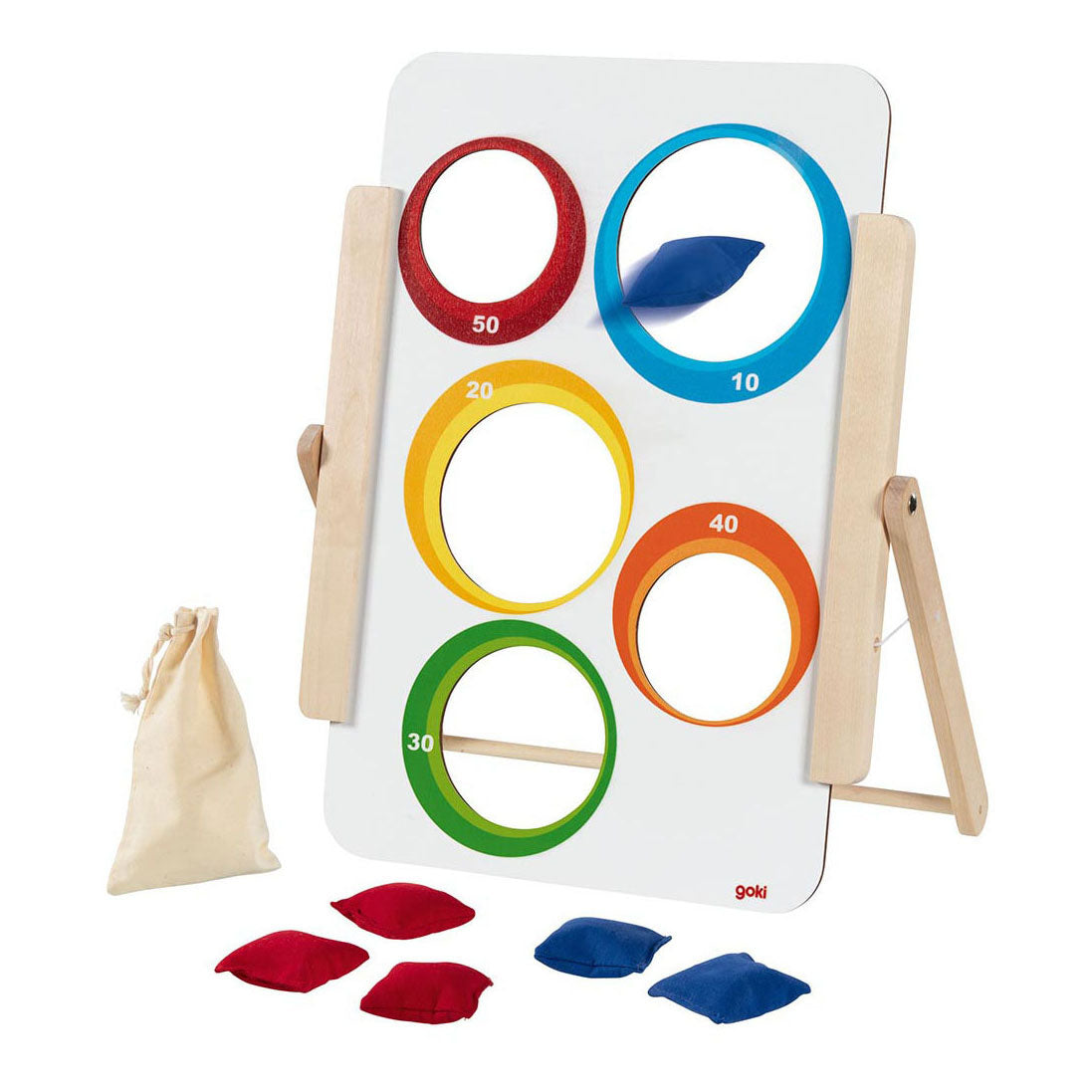 Goki Wooden Throwing Play Sacs, 8dlg.