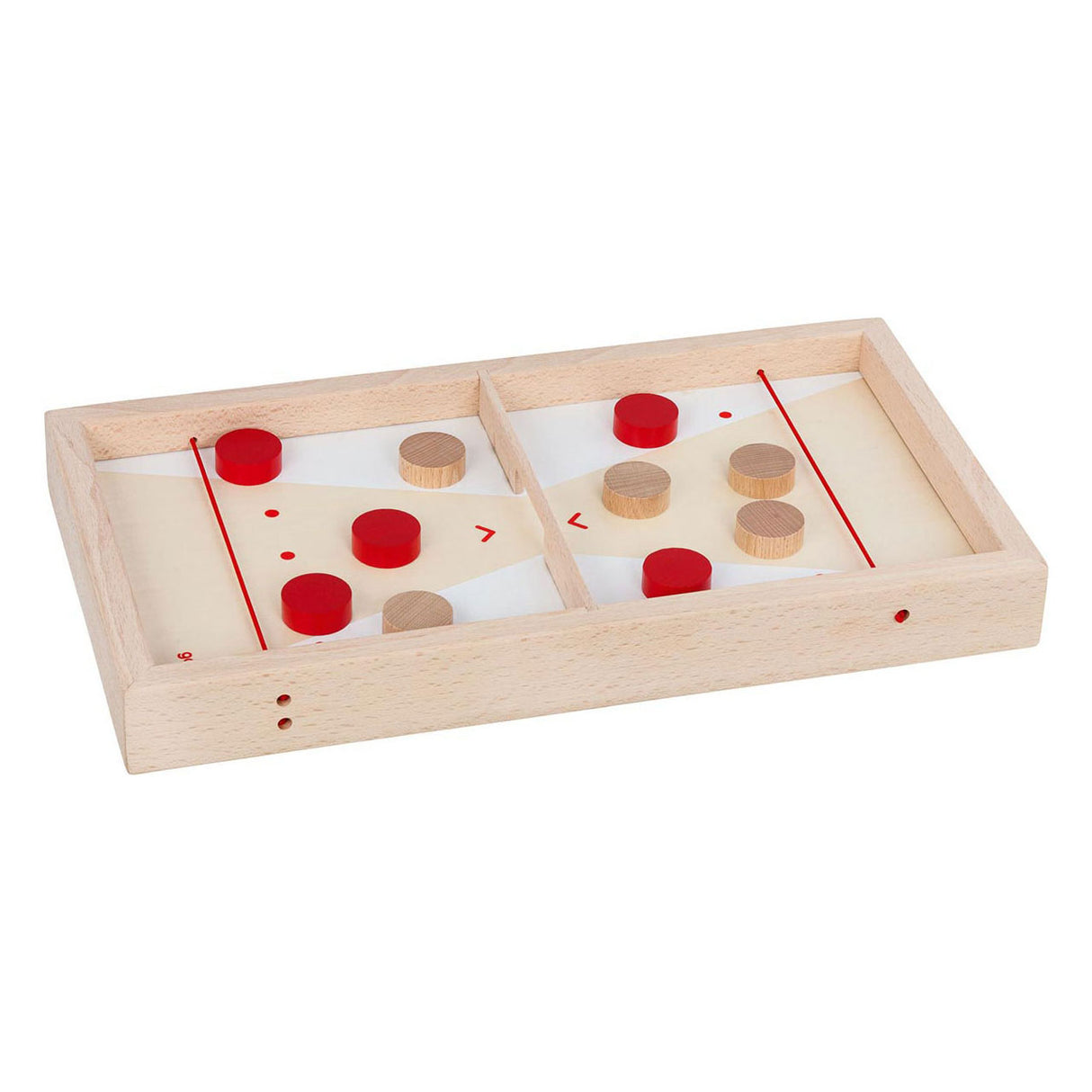 Goki houten schieten speeltafel 2in1, 11dlg.