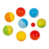 Goki Wooden Jeu de Boules Spiel mit Baumwollbeutel, 9dlg.