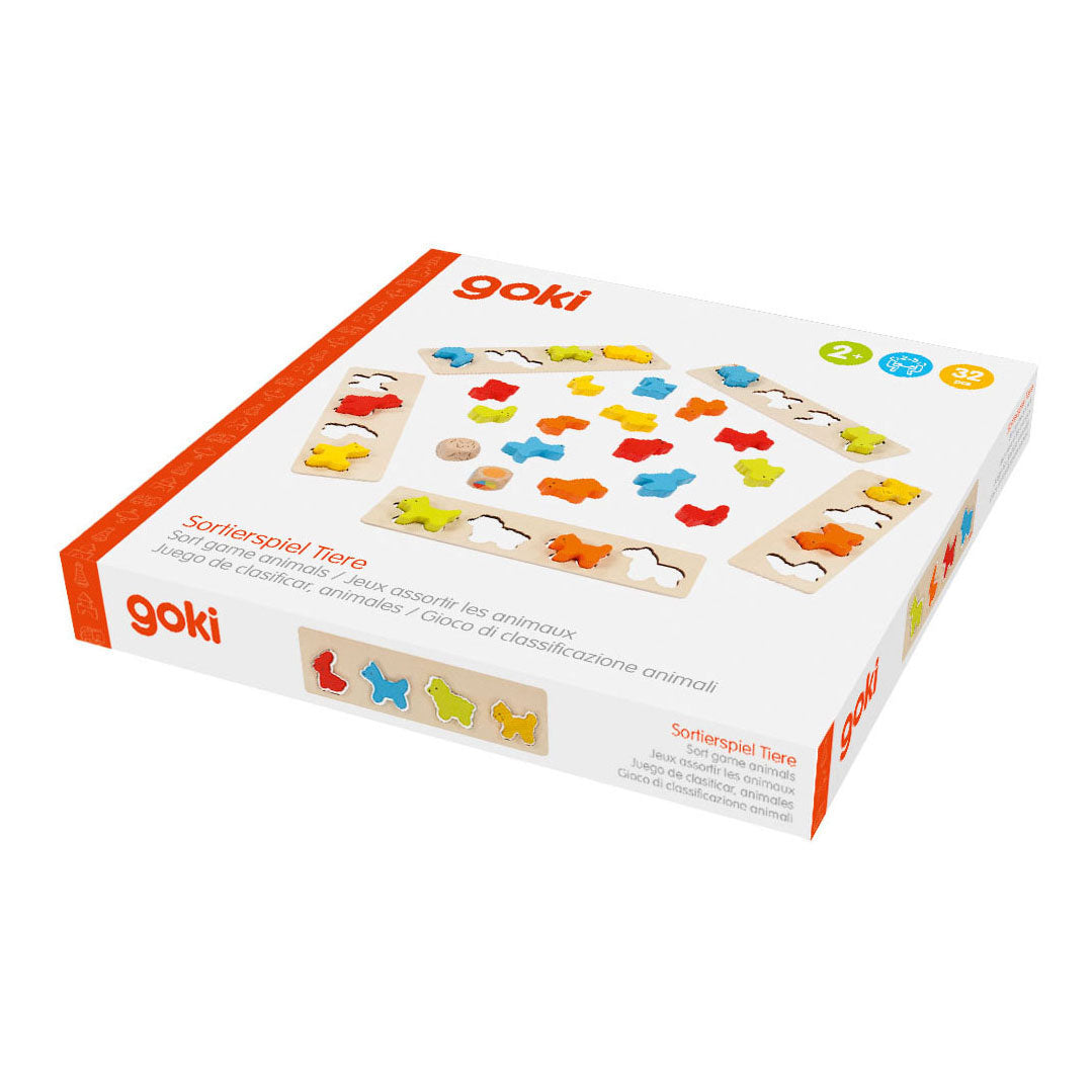 Goki wooden sorting game animals, 25dlg.