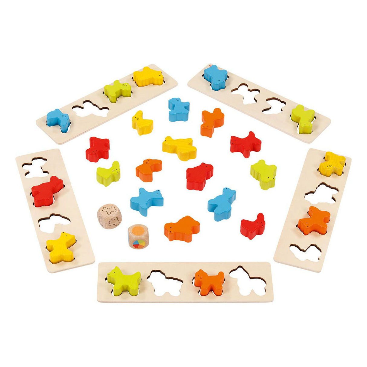 Goki wooden sorting game animals, 25dlg.