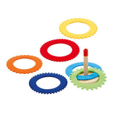 Goki Wooden Ringswerp Game With 6 Felt Rings