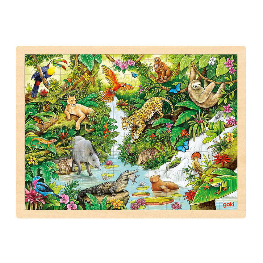 Dem Goihool hëlze jigsaw Puzzle am Dschungel, 96st.