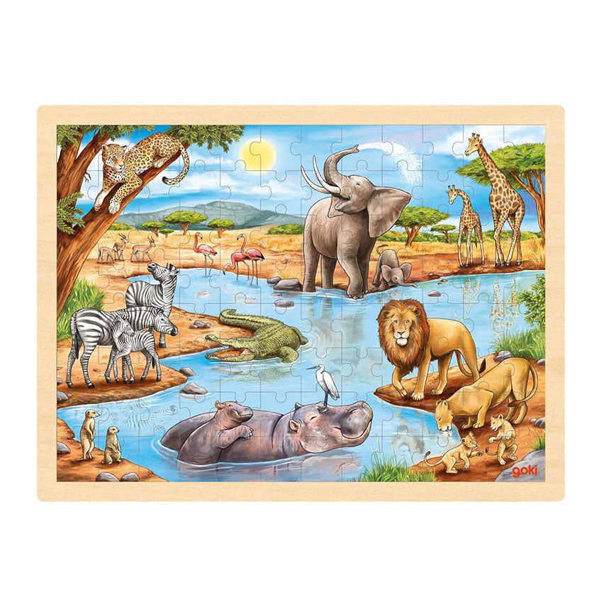 De Goek whenden Jigsaw Puzzle afrikanesche Savanne, 96st.