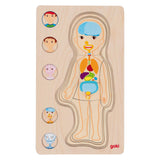 Goki Strato in legno Puzzle Body Boy Human Boy, 29st.