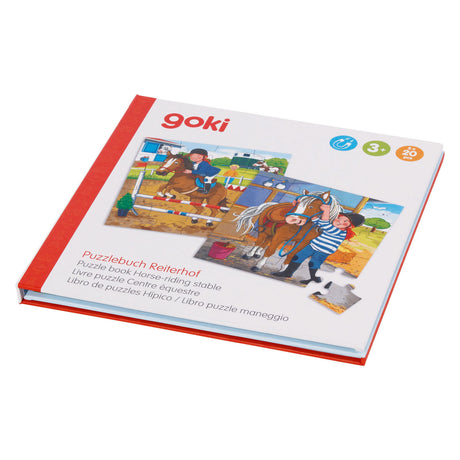 Goki magnetisch legpuzzelboek paardenstal, 40st.