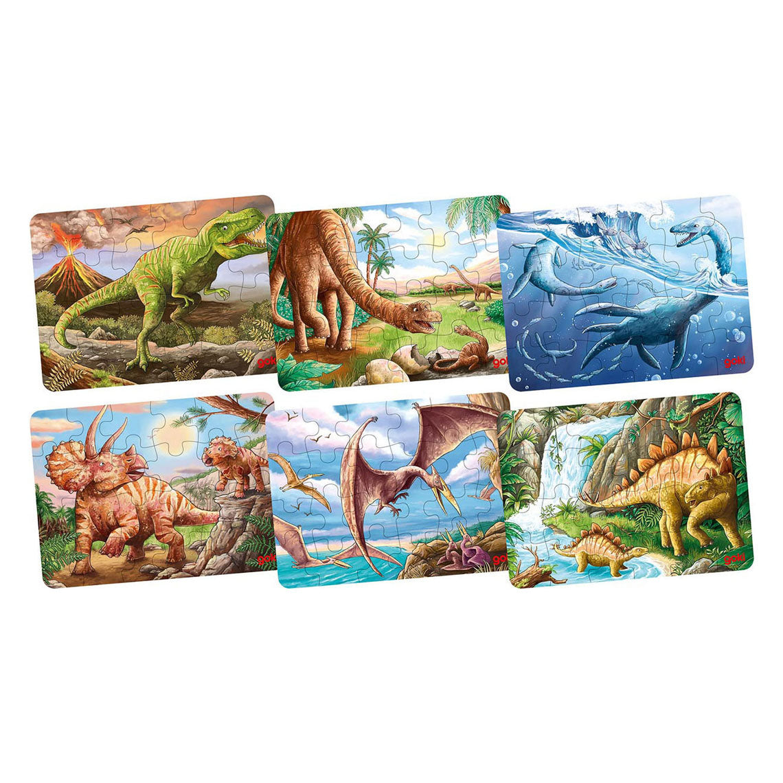 Goki houten legpuzzel dinosaurus, 24st.