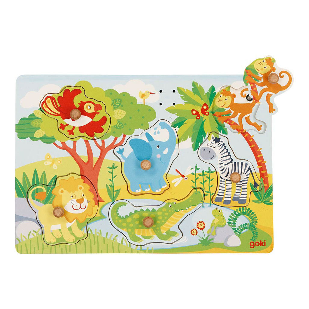 GOKI HOOLEN Nick Puzzle Zoo mit Ton, 6st.