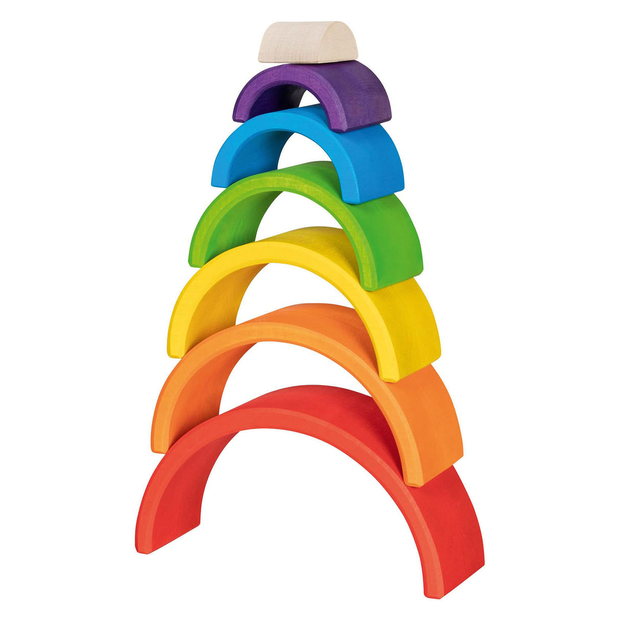 Goki wooden building blocks rainbow, 5dlg.