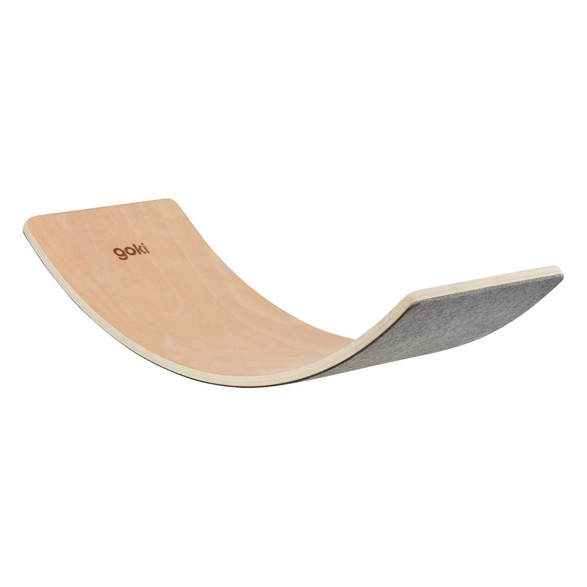 Goki houten balansbord wave met vilt, 82cm