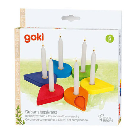 Goki Wood Birthday Wrath Castesticks, 6dlg.