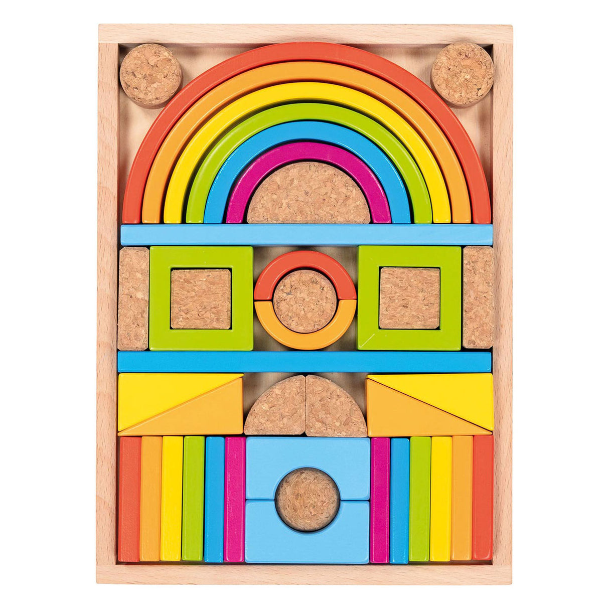 Goki wooden building blocks color, 41dlg.